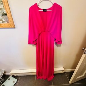 Never worn PINK CAPE DRESS